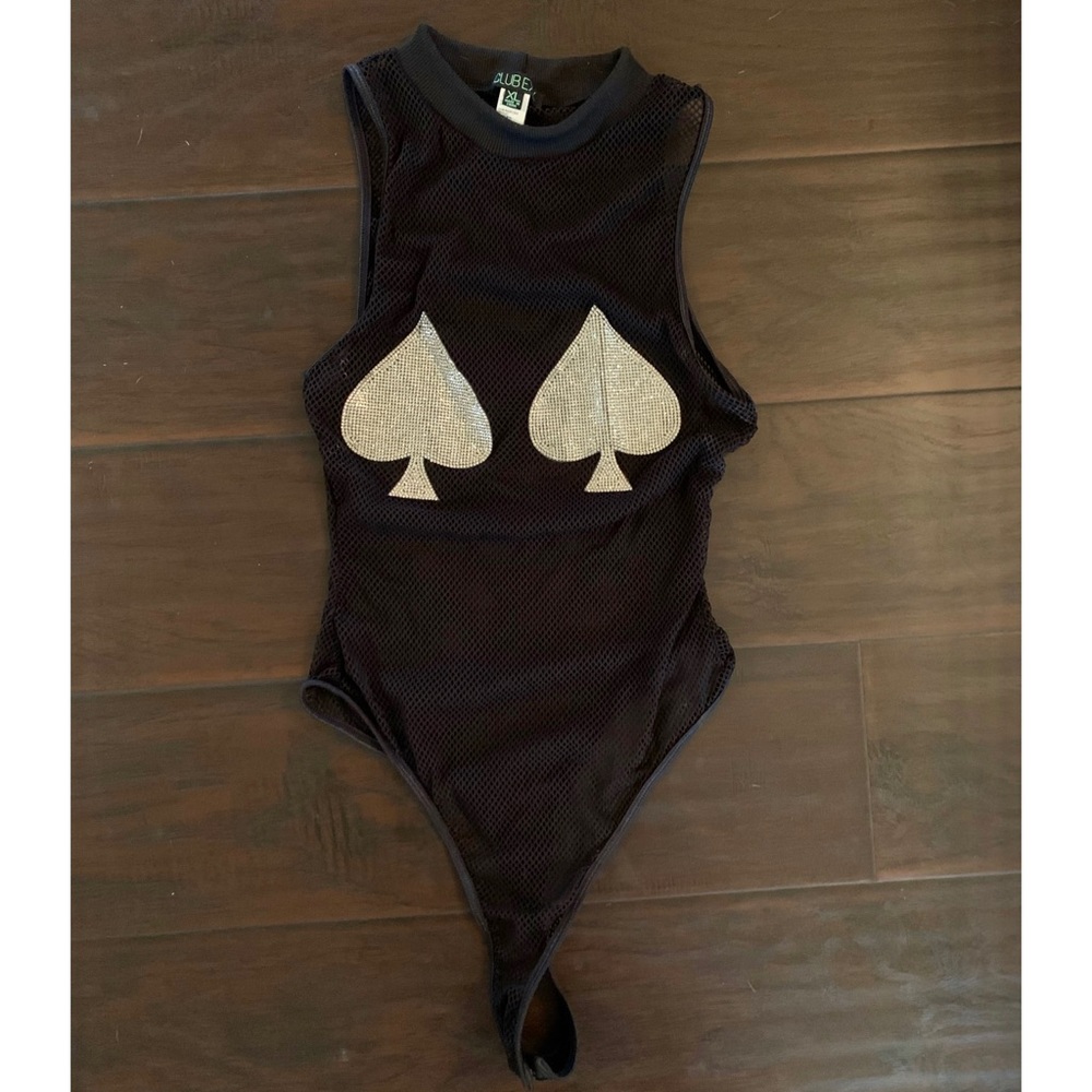 NWOT Club Exx mesh bodysuit size XL